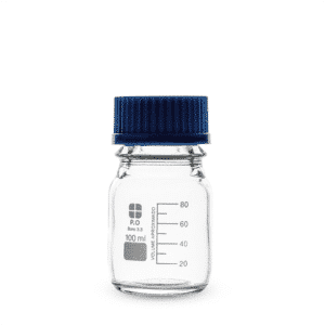 100 ML Clear Reagent Bottle with Blue Screw Cap