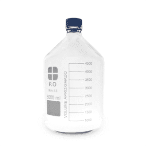 5L Clear Reagent Bottle with Blue Screw Cap